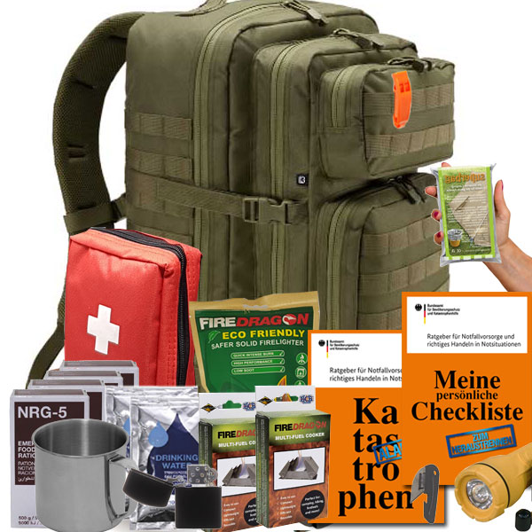 Notfallrucksack Familie XL oliv