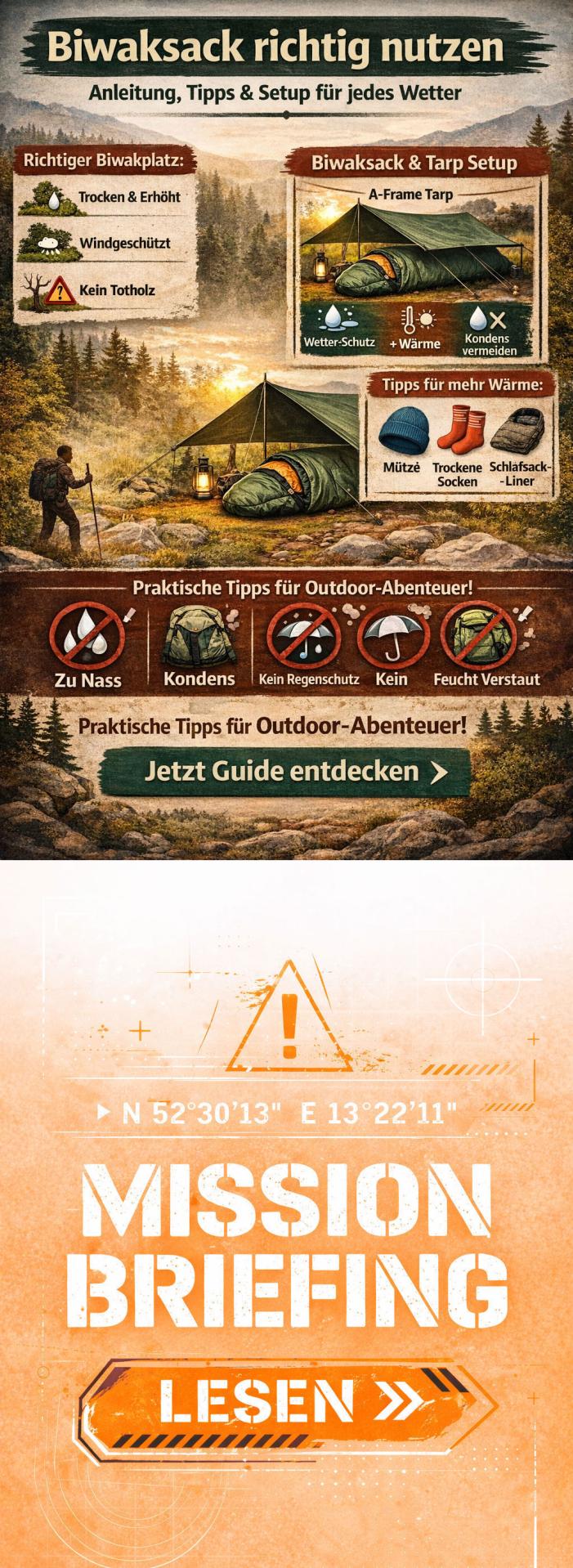 wie du einen Biwaksack richtig nutzt