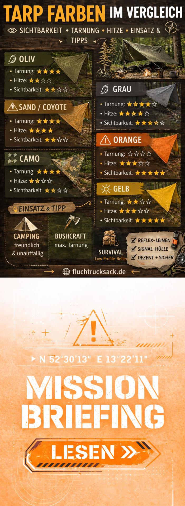 Mission Control welche Tarp Farbe ist perfekt für dich