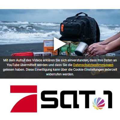 fluchtrucksack.de werbeclip pro7 sat1