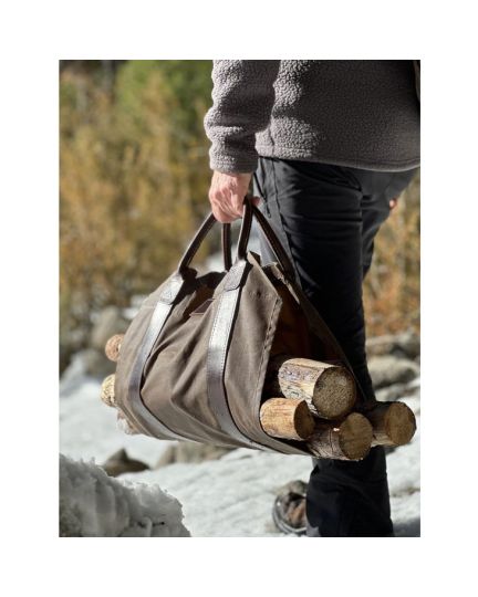 Bushcraft Spain Oilskin Log Carrier Holztransporter - Handmade in Spanien