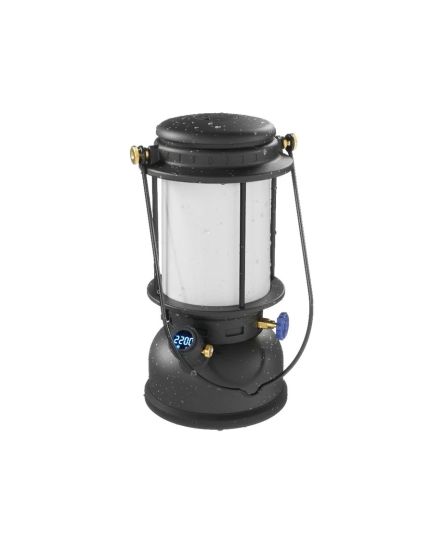 Schwarze Petromax LM500 LED-Laterne mit Trageb&uuml;gel in Seitenansicht