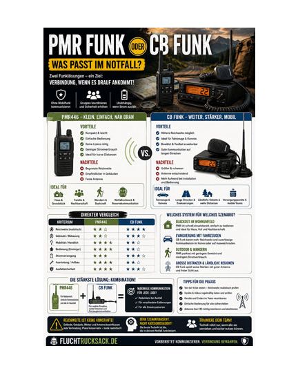 PMR Funk oder CB Funk Checkliste – laminiert & einsatzbereit