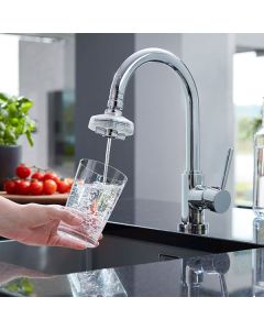 DrinkPure Home Chrome – Swiss Made Wasserfilter für den Wasserhahn