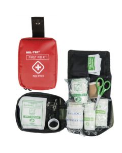 Erste Hilfe - First Aid Kit Midi Pack Rot: Outdoor-Erste-Hilfe-Set für Camping und Wandern