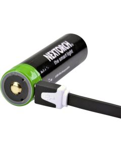 Nextorch 14500 USB 750 Akku mit integrierter USB-Ladebuchse und LED Ladeanzeige