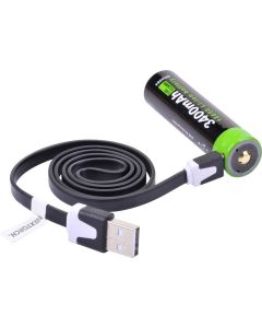 Nextorch 18650 USB 3400 Ersatz-Akku - Eingebaute USB-Ladebuchse