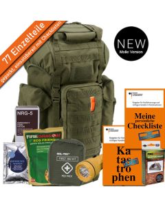 Notfallrucksack Basic Mollesystem in Oliv von PrepBag - Ihr optimaler Begleiter in Notsituationen