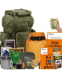 Notfallrucksack Basic Mollesystem in Oliv von PrepBag - Ihr optimaler Begleiter in Notsituationen