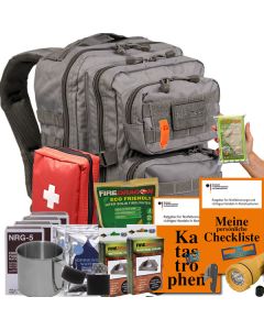 Notfallrucksack Familie Grau - Krisenvorsorge Rucksack von PrepBag