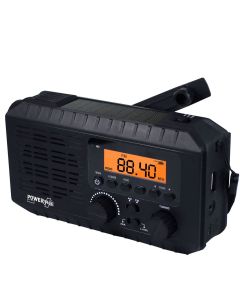 POWERplus® Ox Radio und Taschenlampe mit Stromerzeugung via Solar, Handkurbel oder über USB