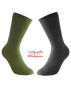 Woolpower Socke Aktive Oliv/Schwarz 400G – Warme, Atmungsaktive Merinowolle Socken
