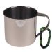 Fluchtbecher Edelstahl 500ml mit Karabiner
