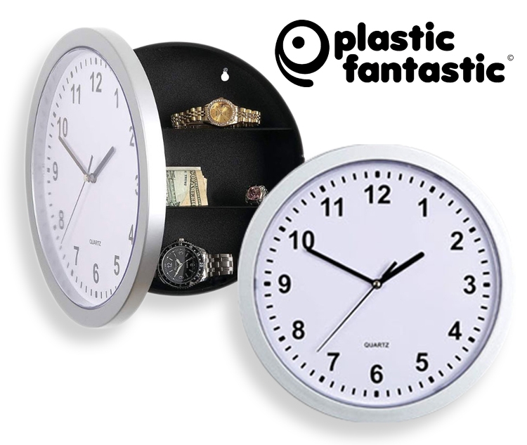 Wanduhr Safe Mit Geheimfach - Versteckter Tresor Mit 3 Regalen Für Geld & Wertsachen