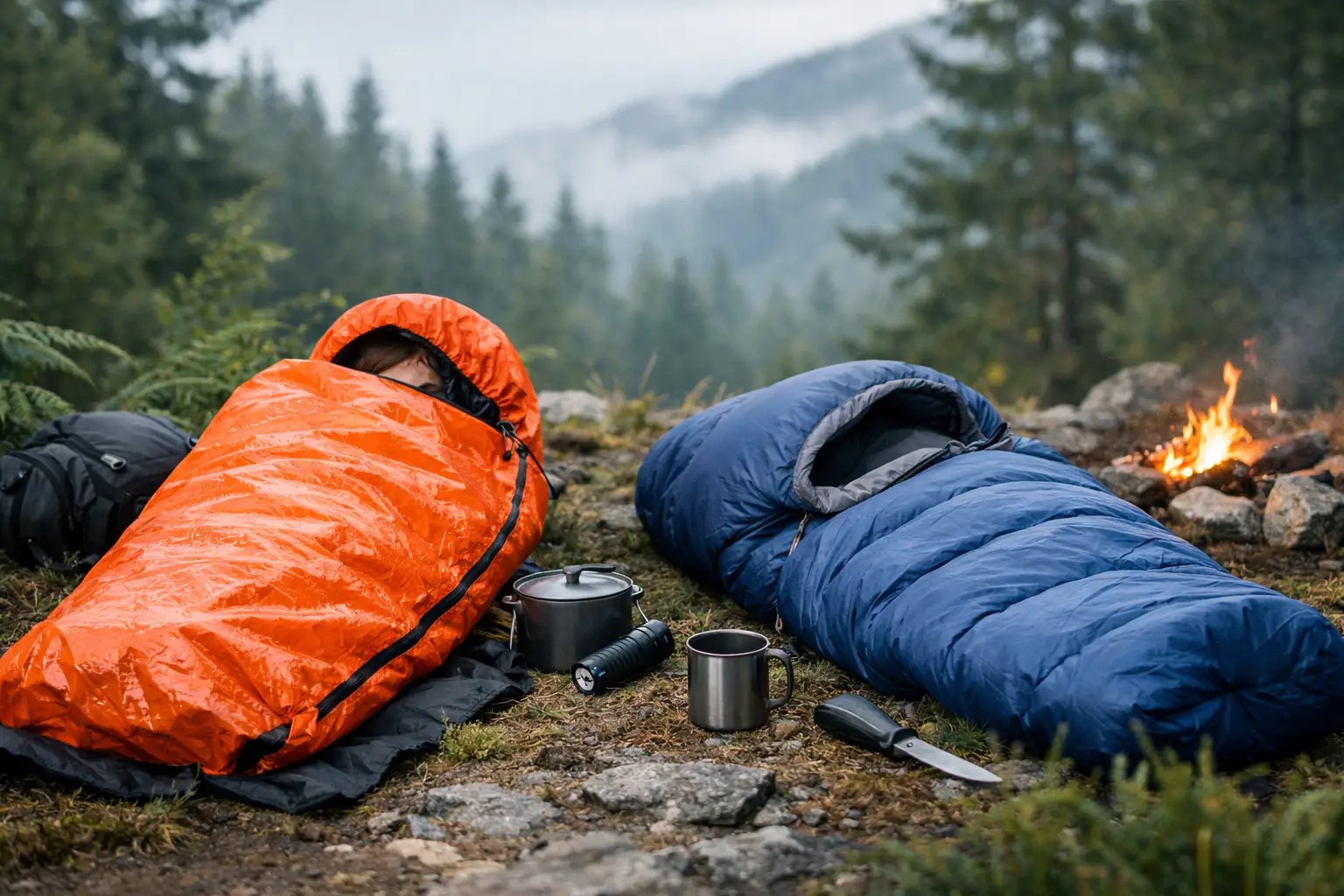 Biwaksack oder Schlafsack im Notfall?