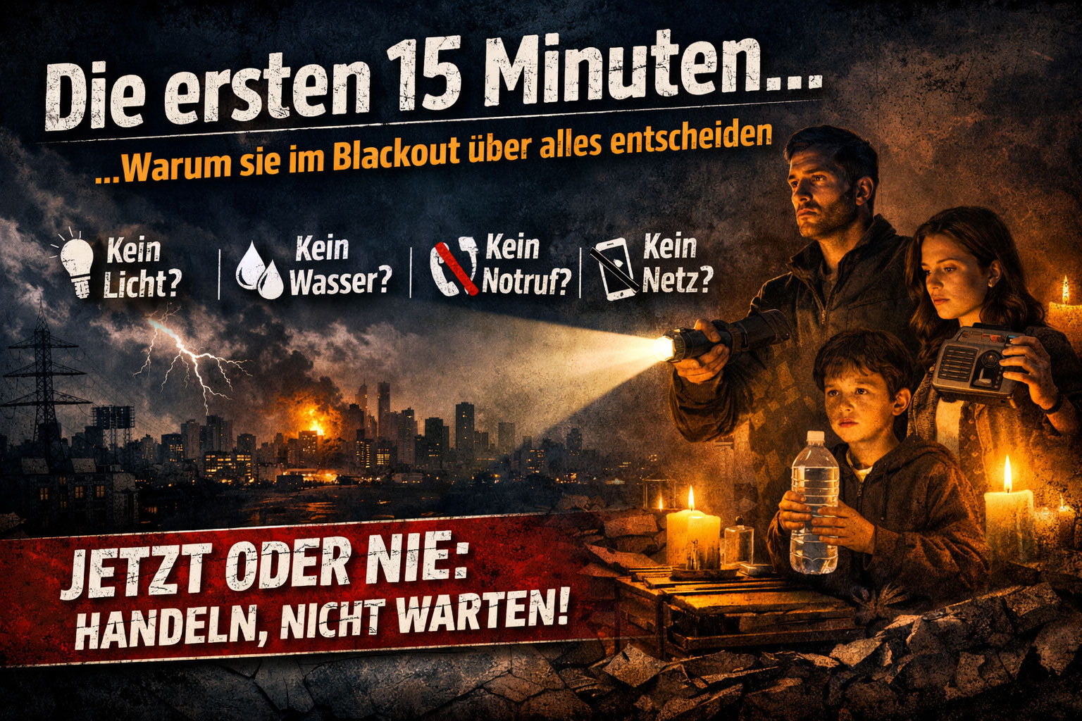 Blackout: Warum die ersten 15 Minuten über Überleben oder Chaos entscheiden