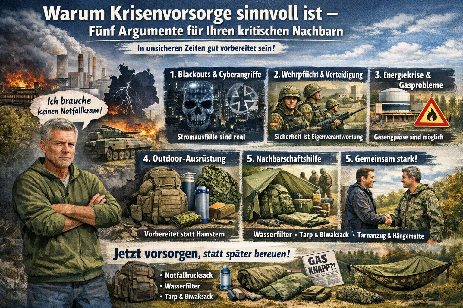 Krisenvorsorge – fünf Argumente für Ihren kritischen Nachbarn