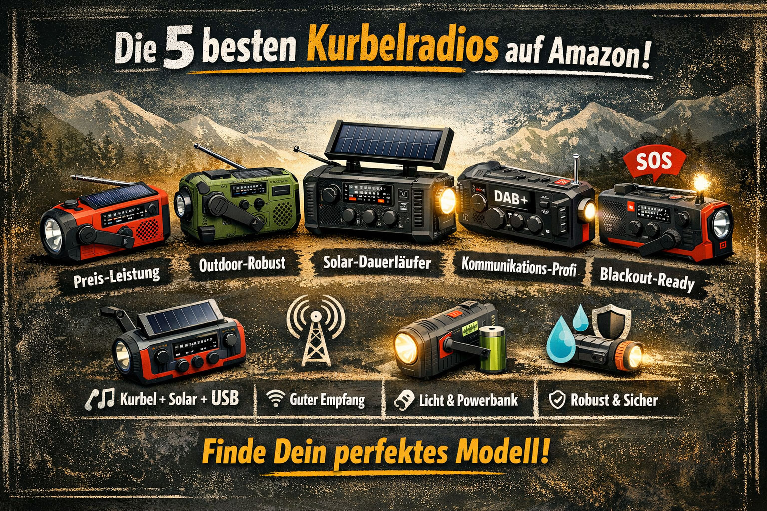 Die 5 besten Kurbelradios auf Amazon