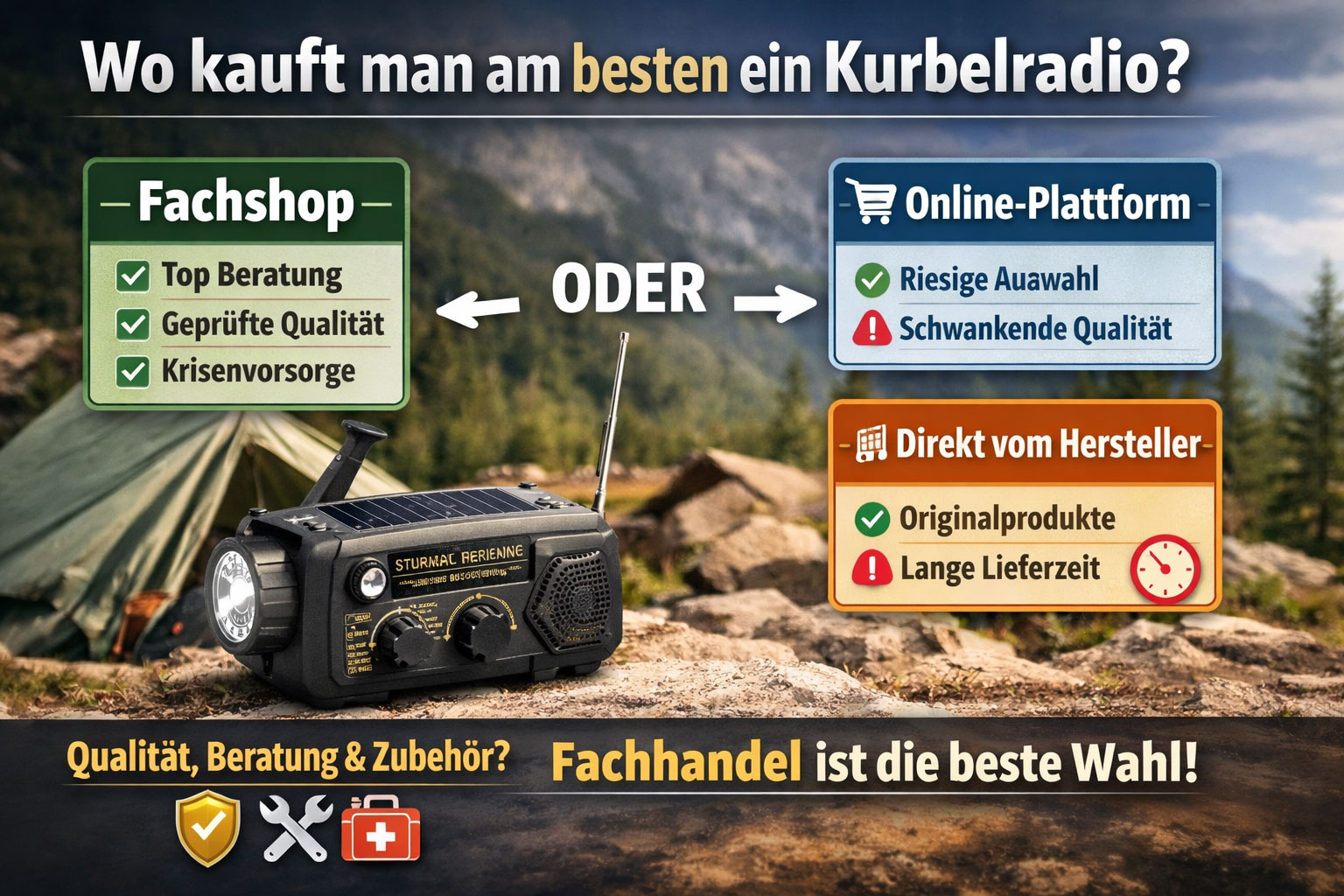 Wo kauft man am besten ein Kurbelradio?