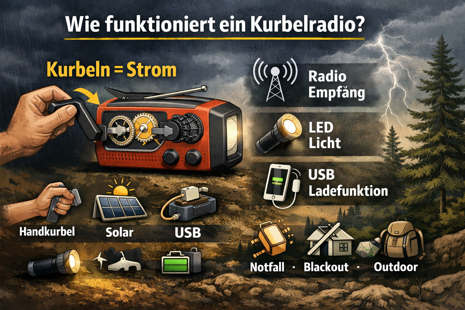 Wie funktioniert ein Kurbelradio eigentlich?