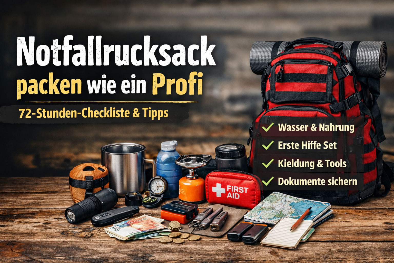Notfallrucksack packen wie ein Profi