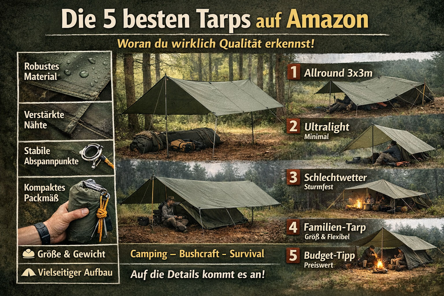 Die 5 besten Tarps auf Amazon