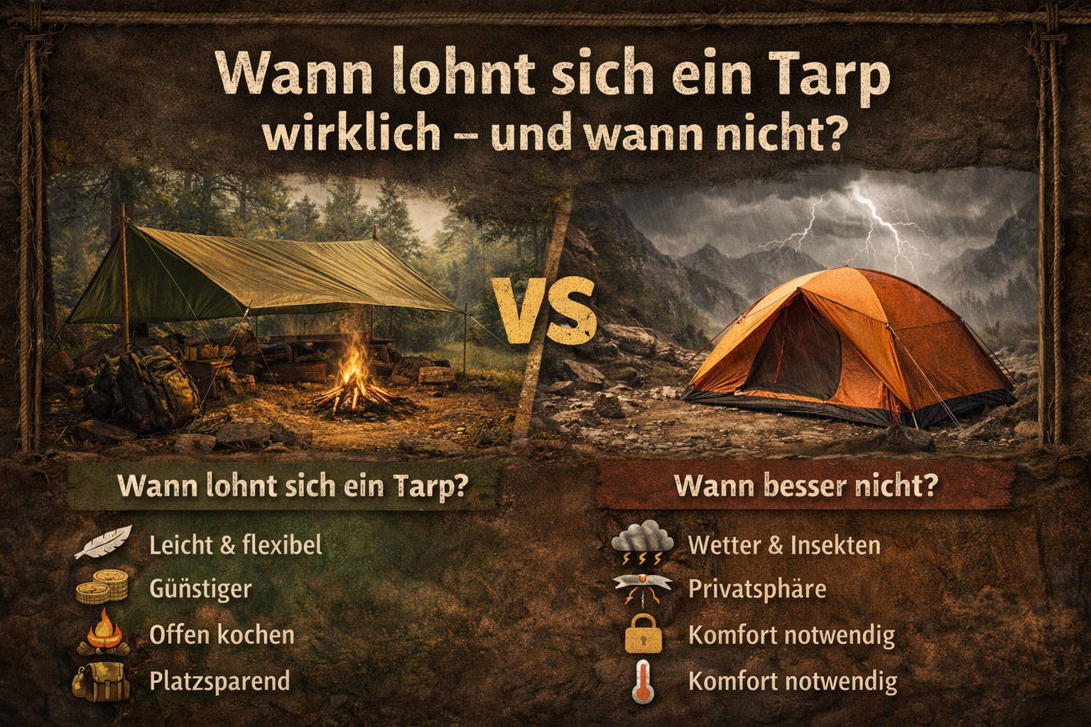 Wann lohnt sich ein Tarp wirklich, und wann nicht?