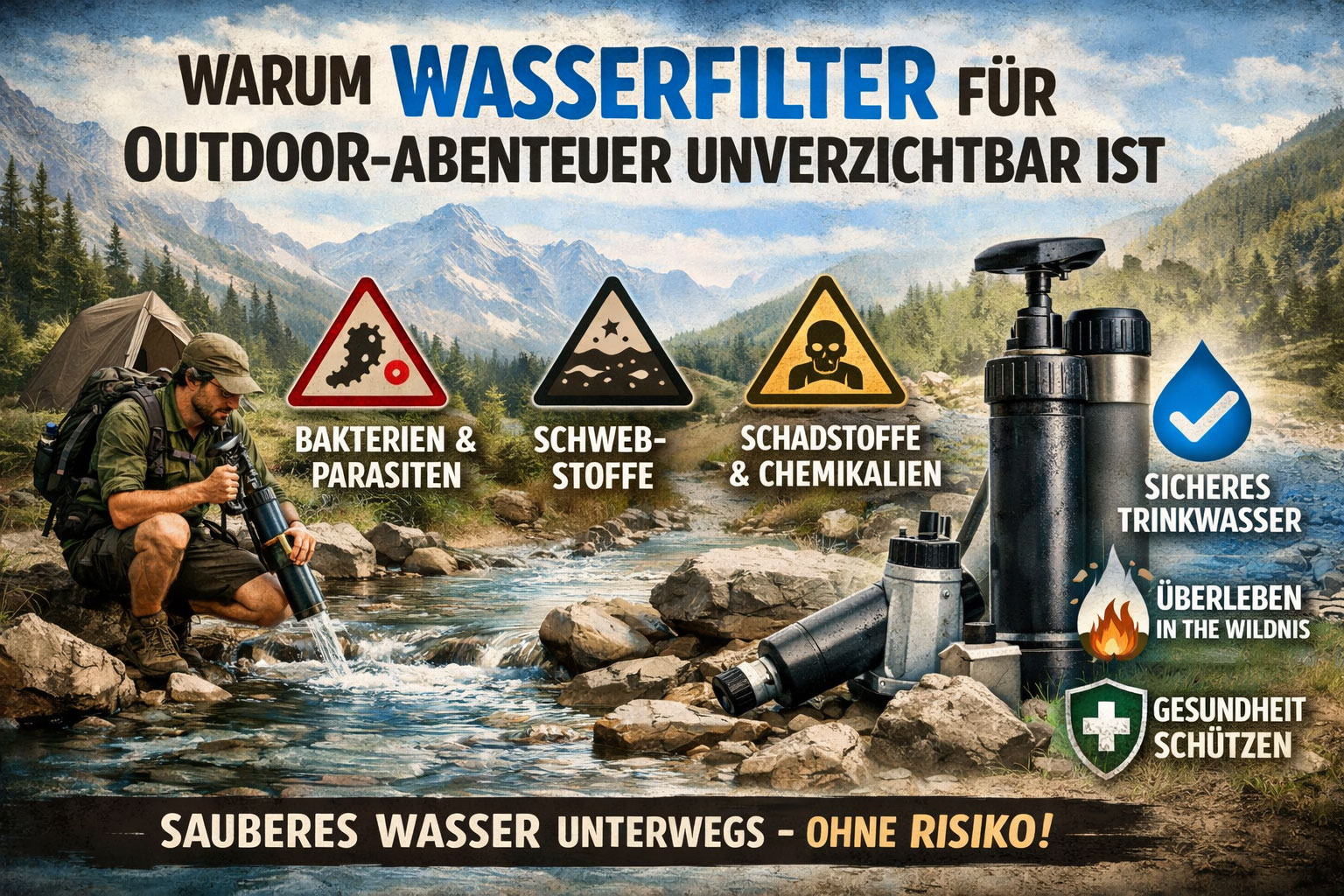 Warum ein Wasserfilter für Outdoor-Abenteuer unverzichtbar ist