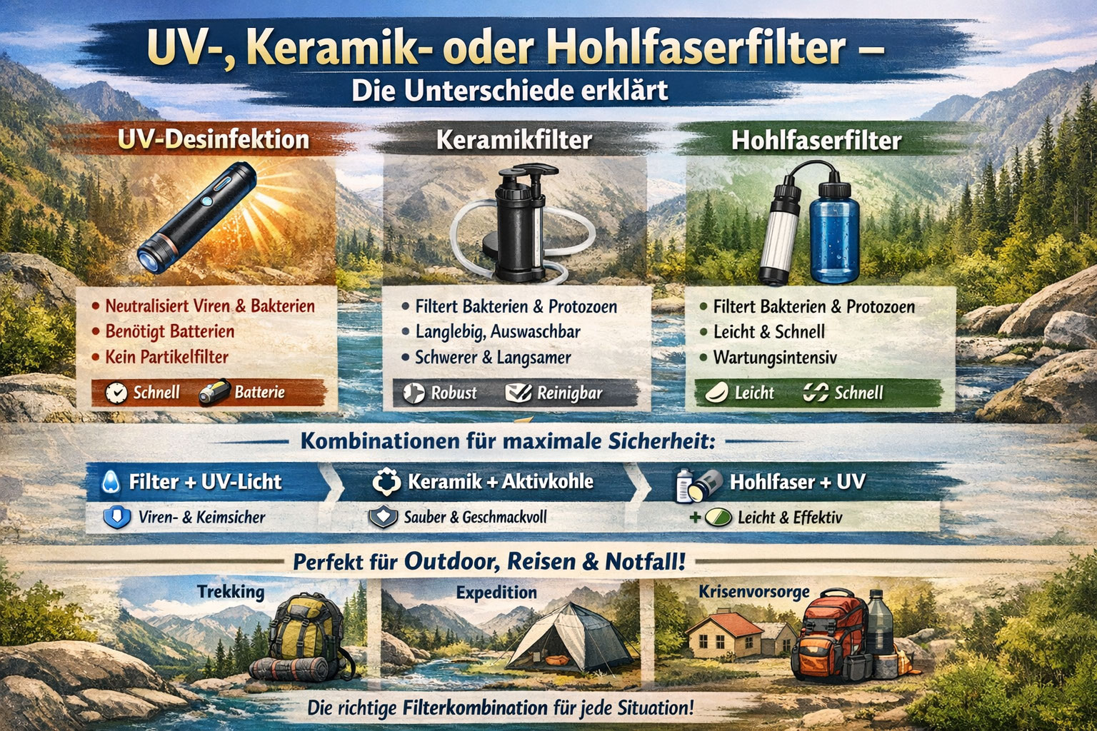 UV-, Keramik- oder Hohlfaserfilter – die Unterschiede erklärt