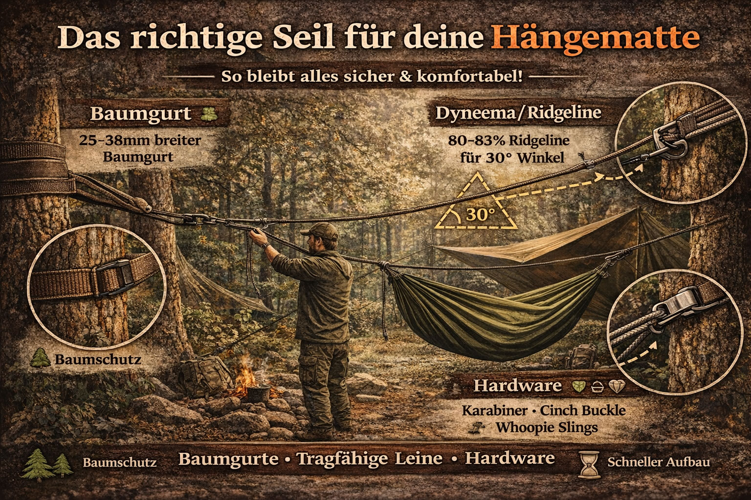 Das richtige Seil für die Hängematte