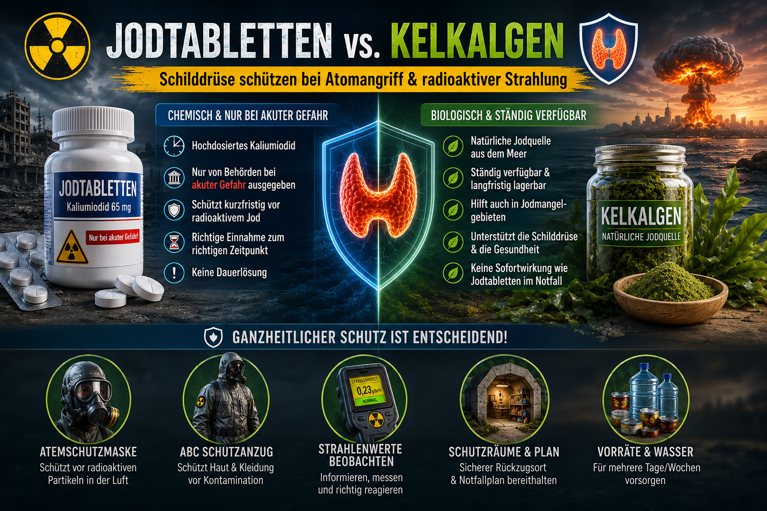 Jodtabletten oder Kelkalgen