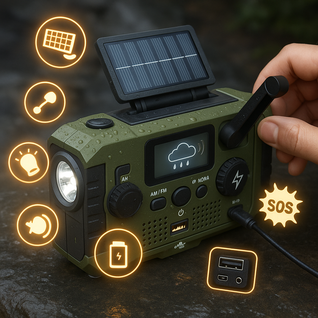 Die wichtigsten Funktionen eines guten Kurbelradios