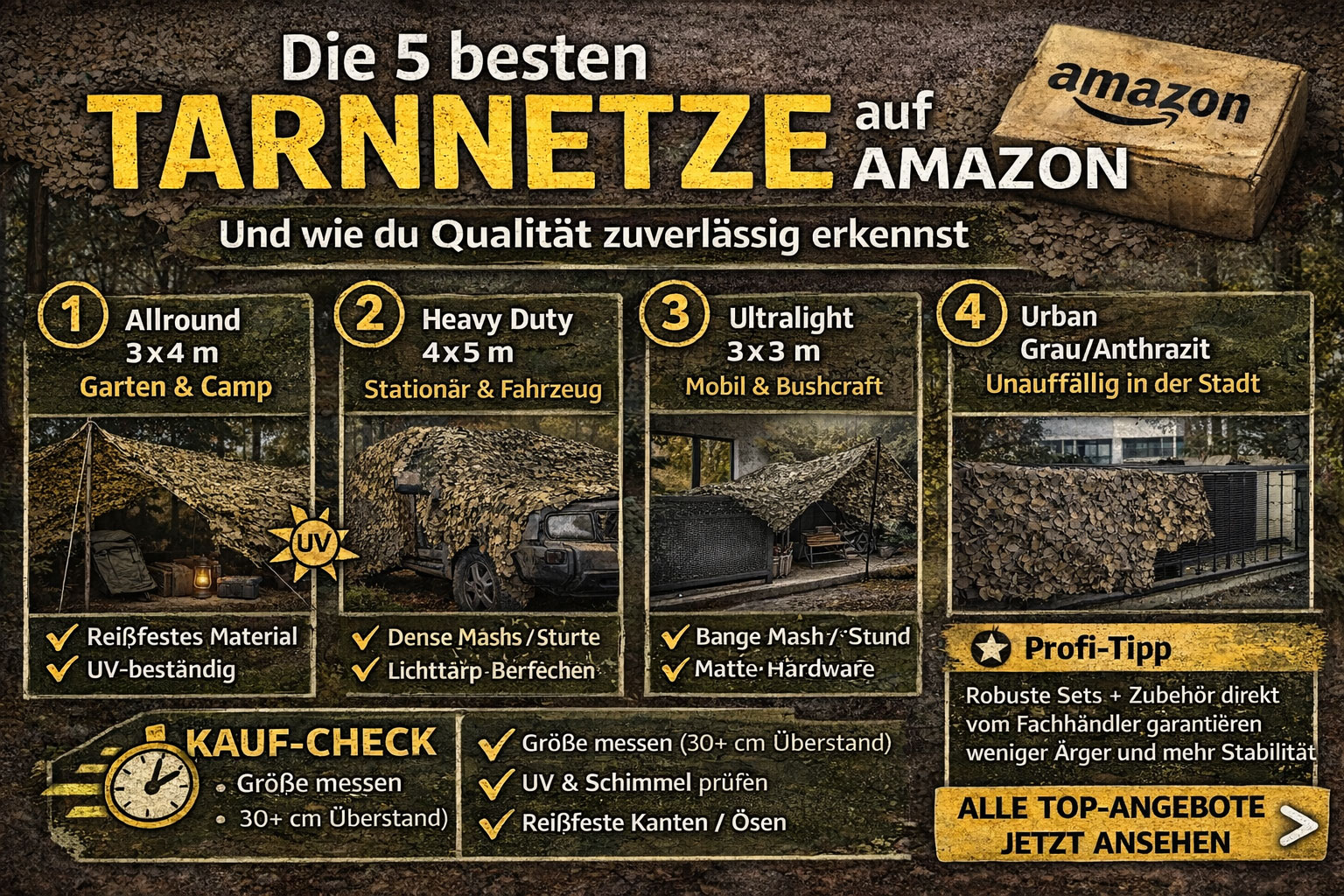 Die 5 besten Tarnnetze auf Amazon