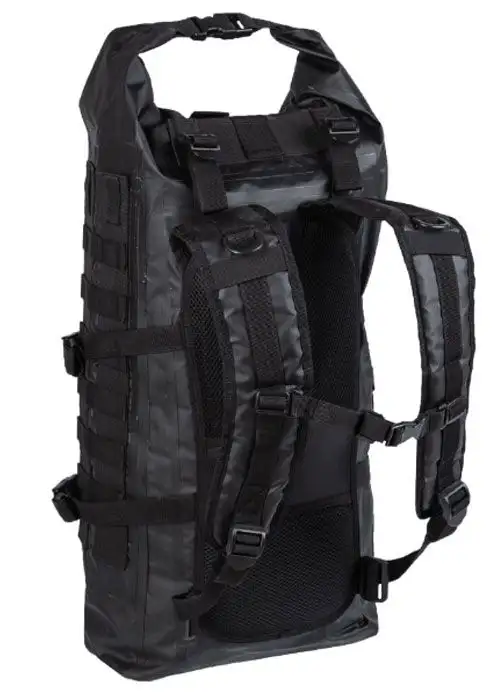 Krisenvorsorge Survival Shop Tactical Backpack SEALS Dry-Bag Schwarz