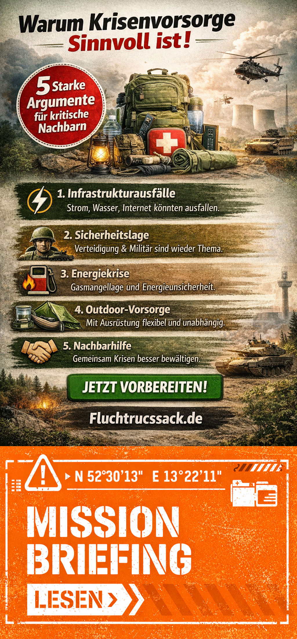 5 starke Argumente warum Krisenvorsorge wichtig ist