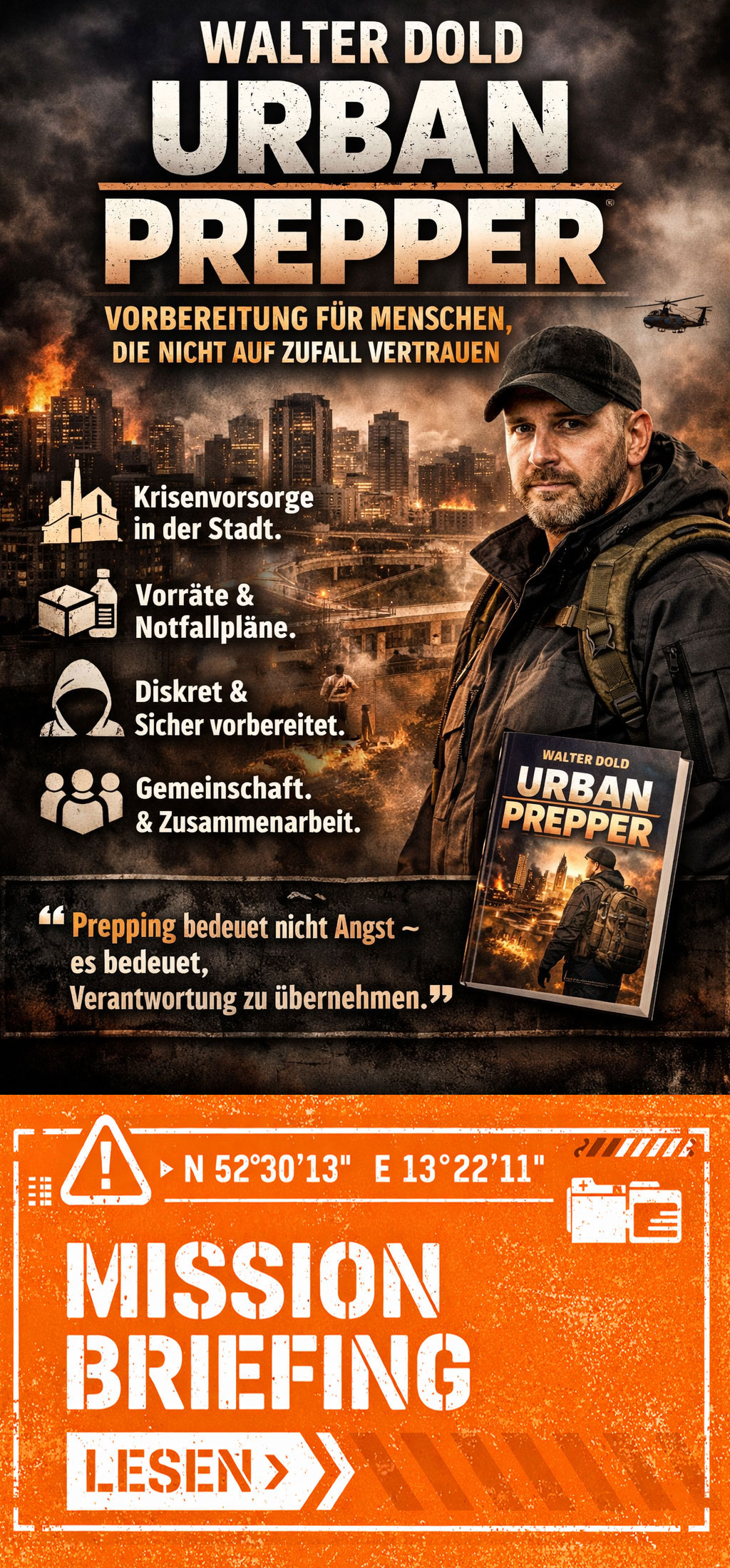 Walter Dold wie er sich vorbereitet in Urban Prepper