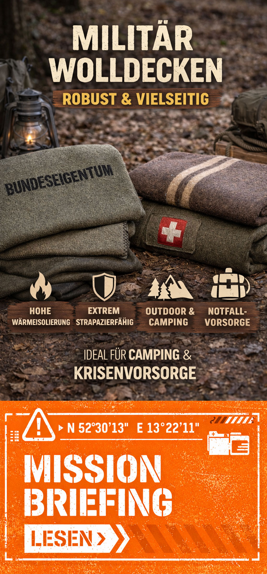 Wolldecken für wohlige Wärme bei Krisenvorsorge