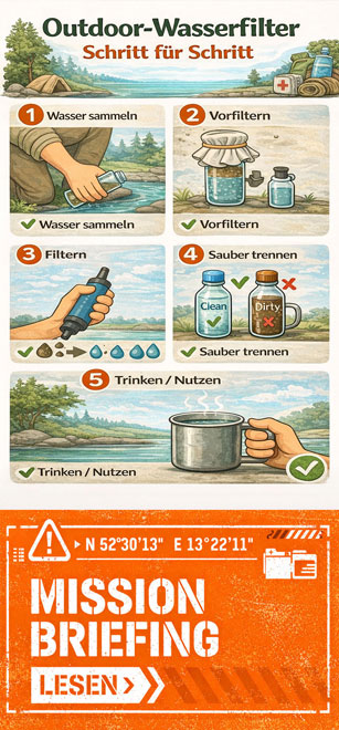 Was filtert ein Wasserfilter Schritt für Schritt