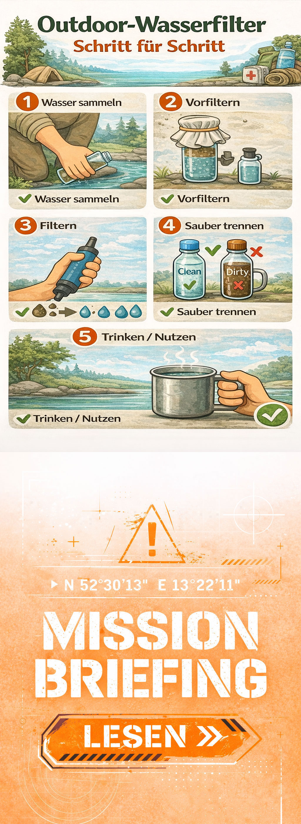 Was filtert ein Wasserfilter Schritt für Schritt