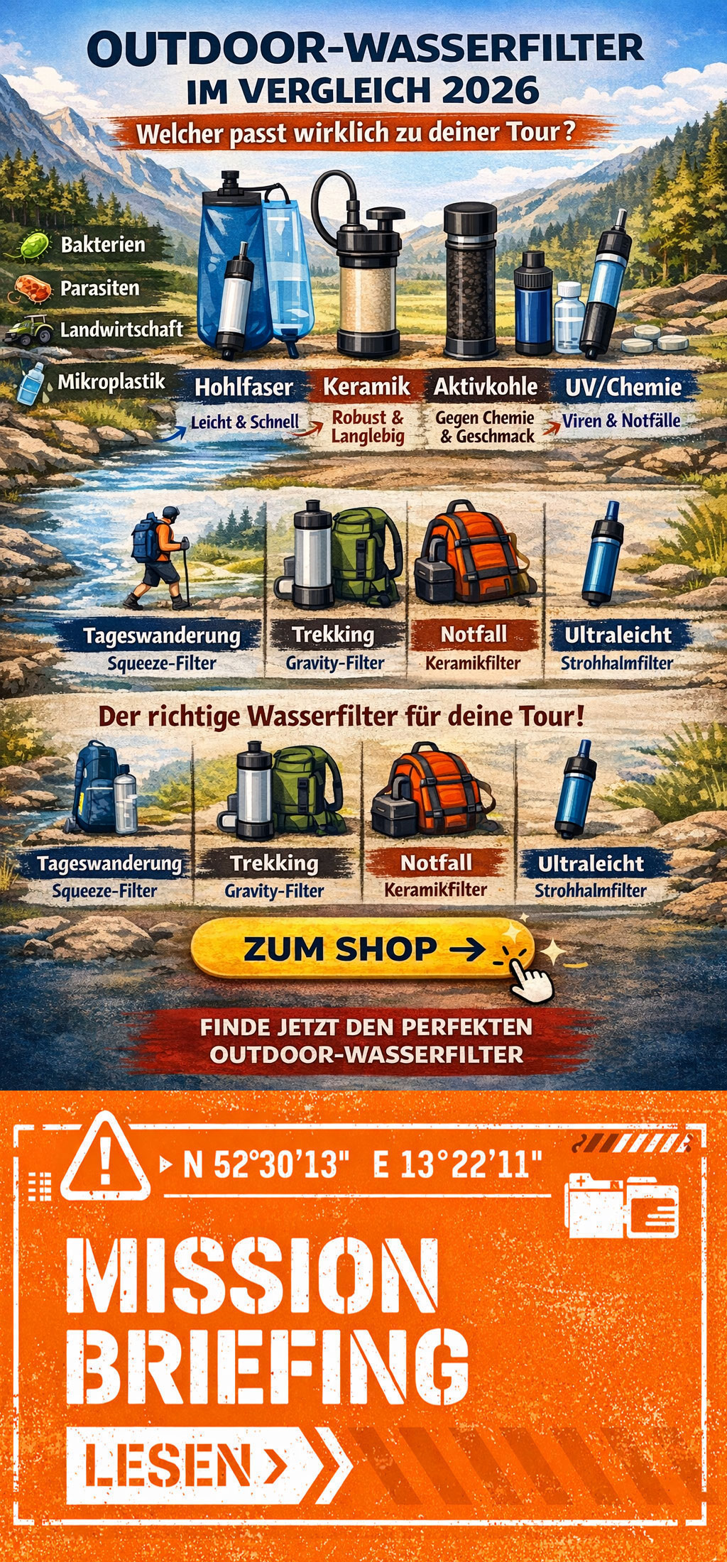 Blogbeitrag zu welche Wasserfilter gibt es, der große Vergleich