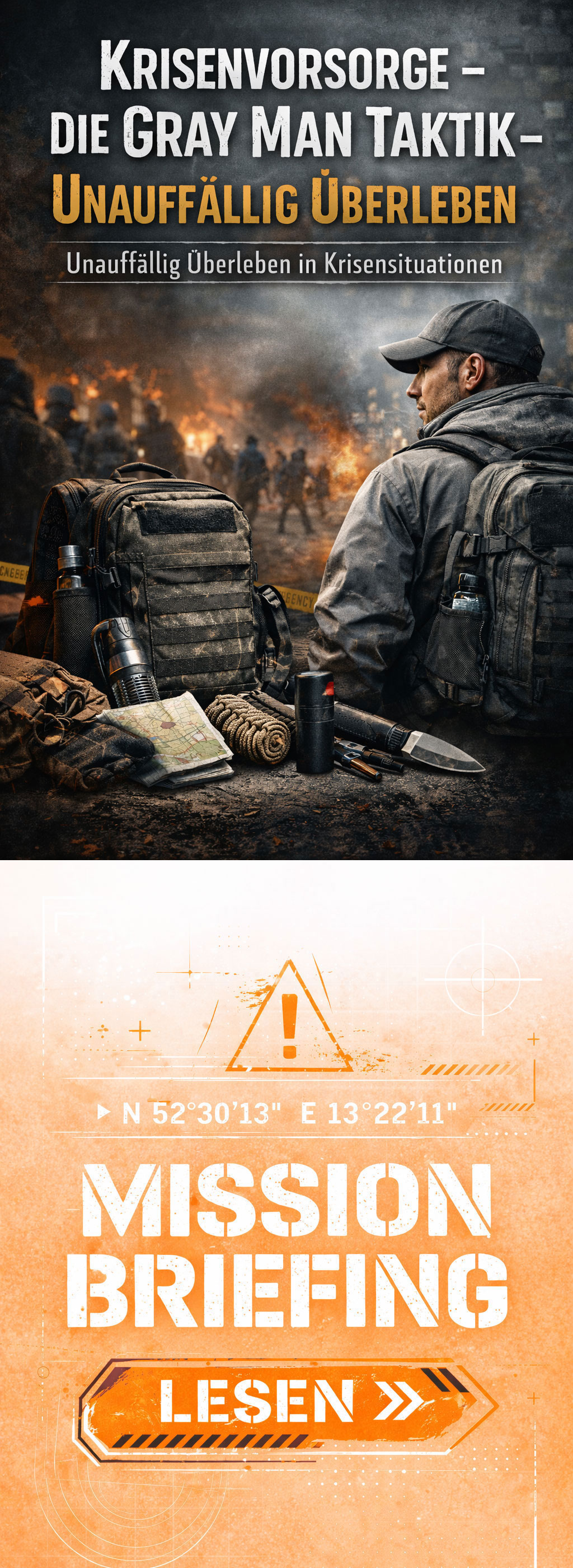 Krisenvorsorge Grayman Taktik unauffällig in urbanen Gegenden bewegen