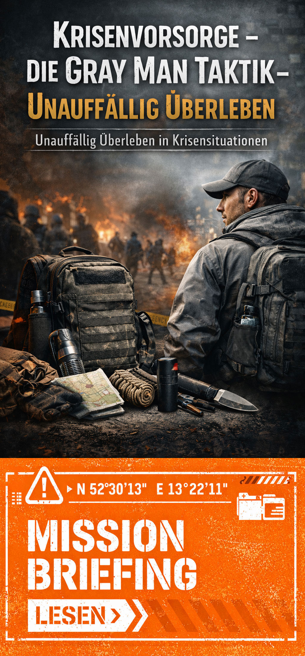 Krisenvorsorge Grayman Taktik unauffällig in urbanen Gegenden bewegen