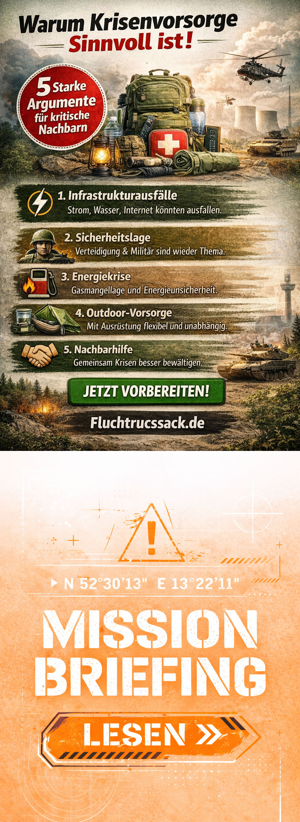 5 starke Argumente warum Krisenvorsorge wichtig ist