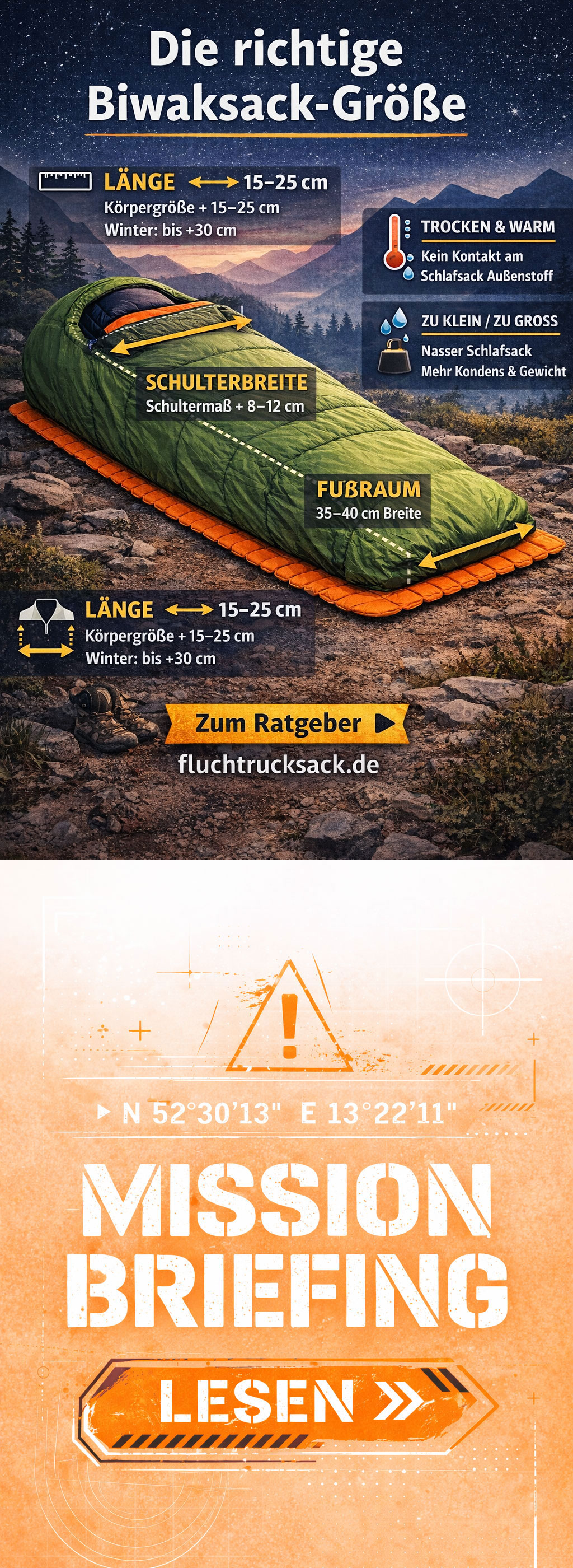 Biwaksack welche Größe ist perfekt