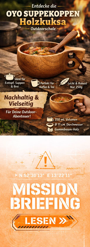 OYO Holzgeschirr für Bushcraft