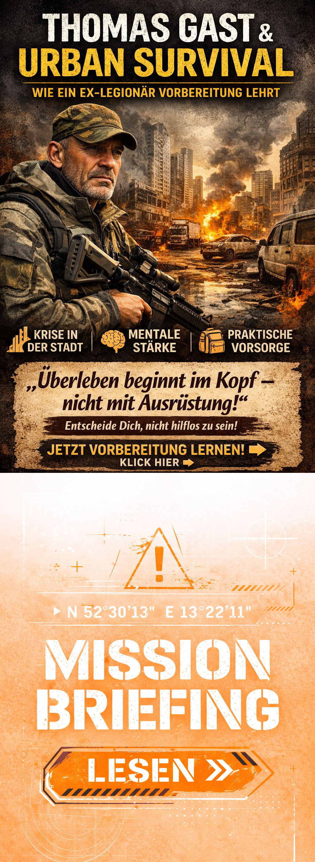 Thomas Gast der Legionär, wie er sich auf die Krise vorbereitet