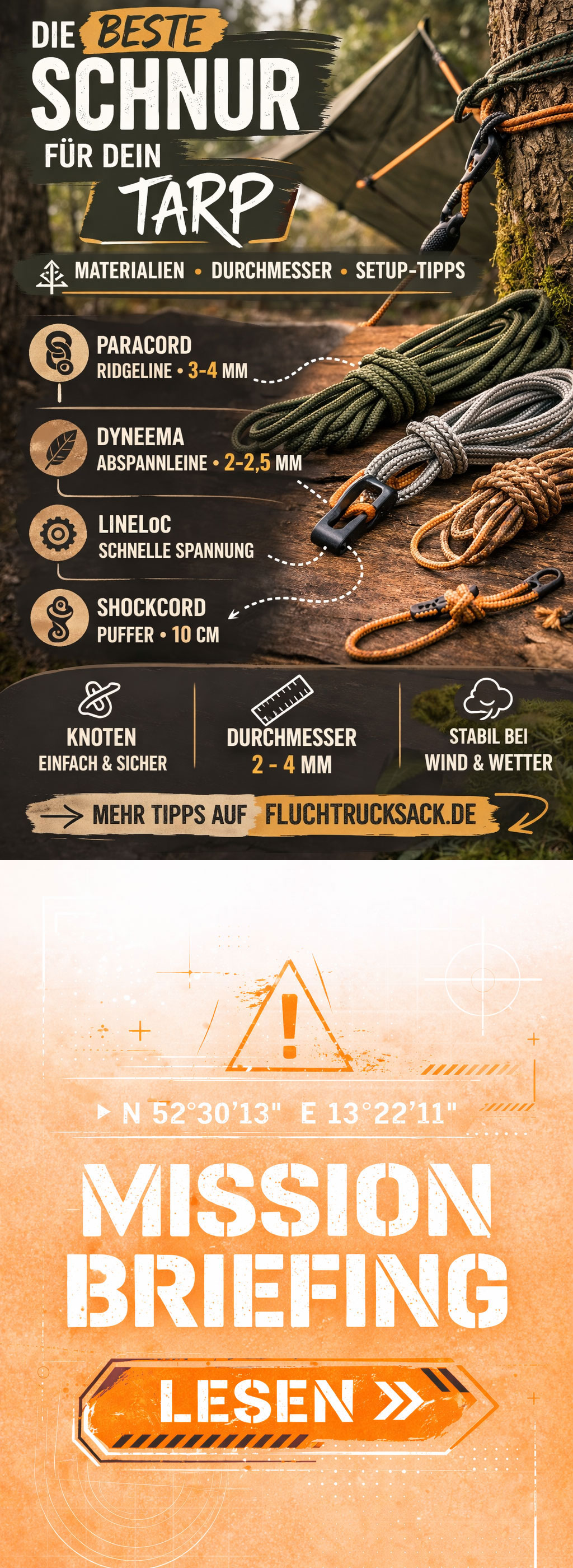 Tarp welche Schnur