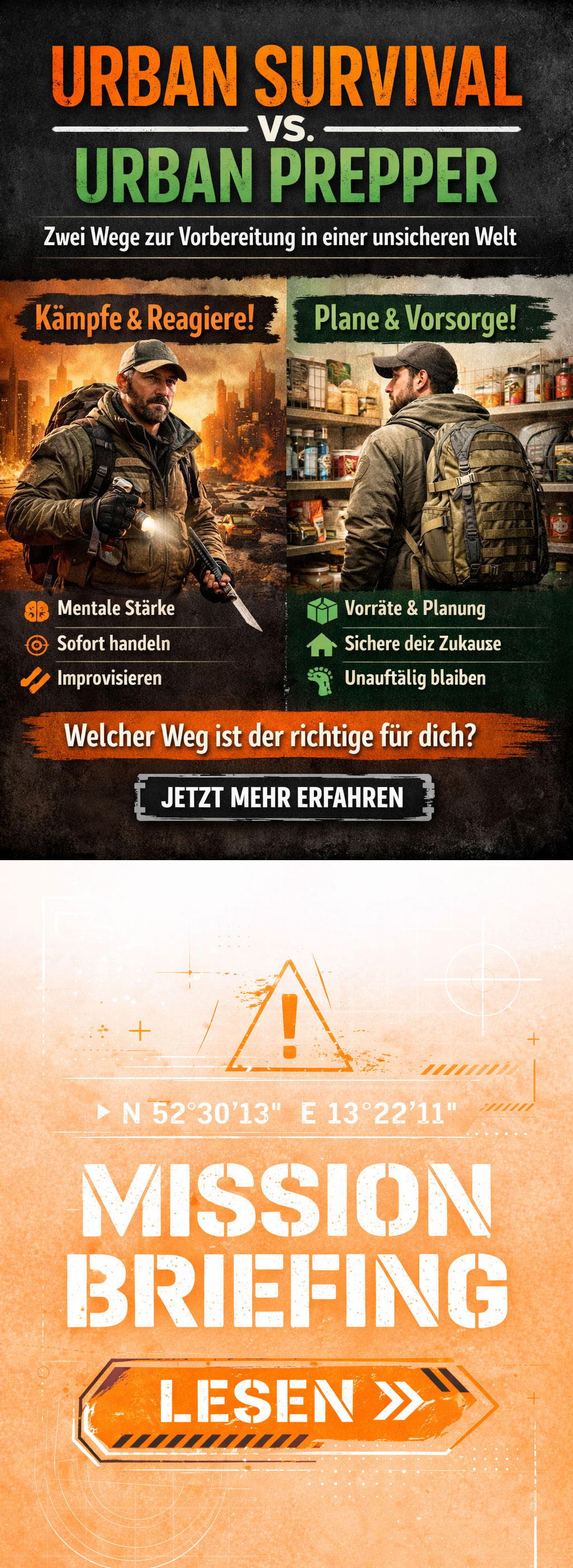 Urban Survival vs Urban Prepper, du brauchst beide