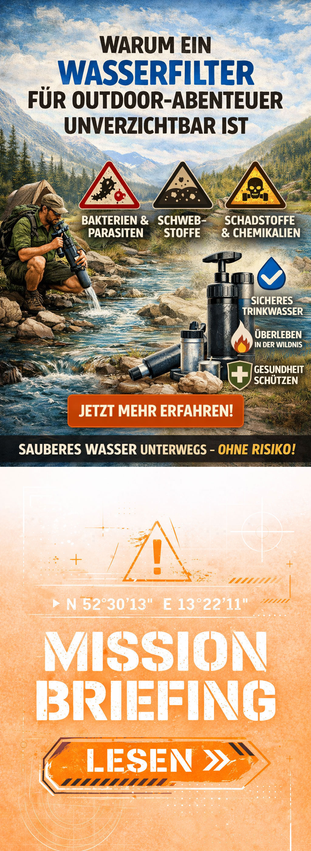 Blogbeitrag Wasserfilter warum er unverzichtbar für Outdoor Abenteuer ist