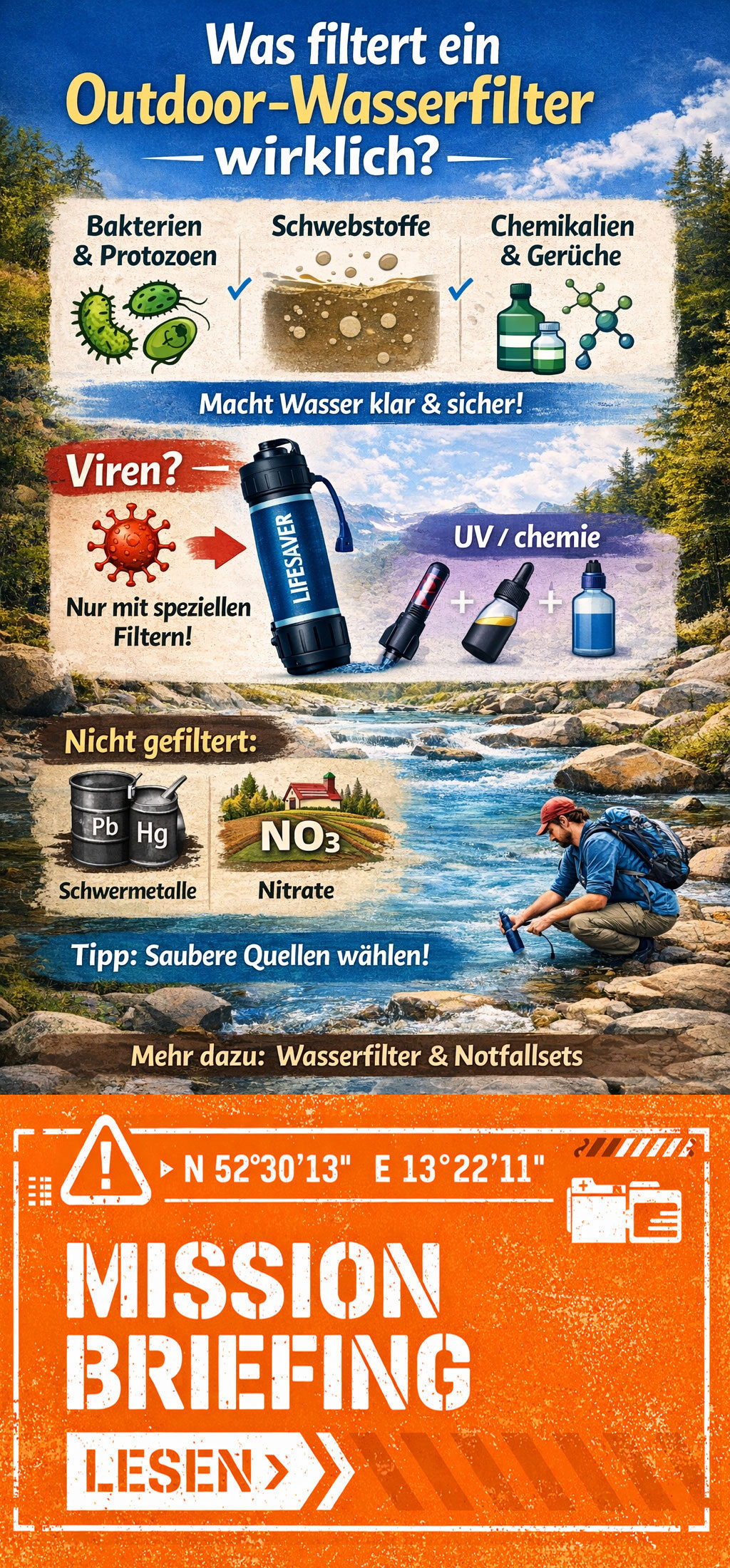 Blogbeitrag was ein Wasserfilter wirklich heraus filtern kann